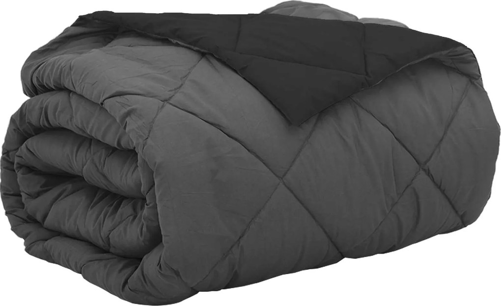 vidaXL Pilotă de vară Negru și antracit 220 x 260 cm Microfibră