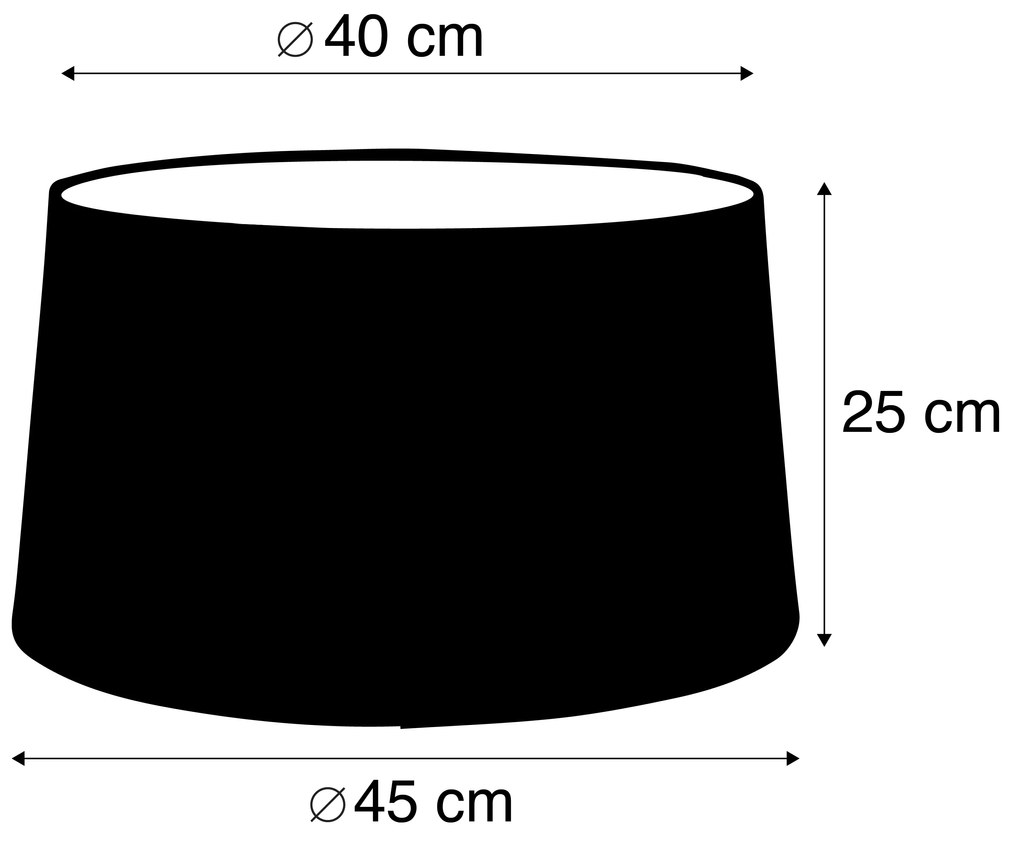 Abajur din in culoarea Taupe 45 cm