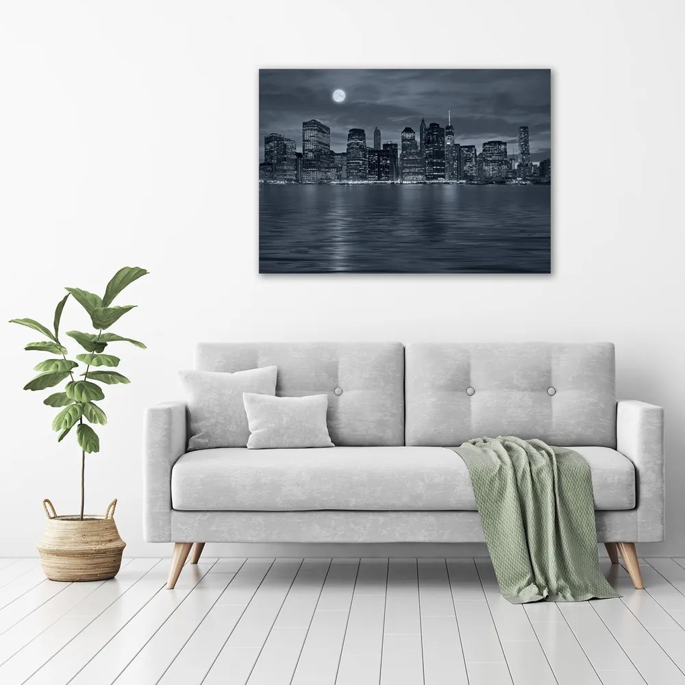 Tablou pe pânză canvas New york, pe timp de noapte