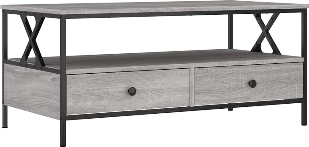 vidaXL Măsuță de cafea, gri sonoma, 100x51x45 cm, lemn compozit