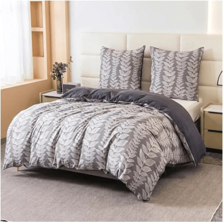 Lenjerie de pat din microflanel KAVOLO gri Dimensiune lenjerie de pat: 70 x 90 cm | 140 x 220 cm