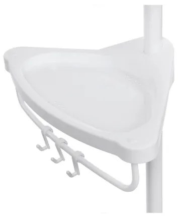 Poliță de colț pentru baie DEX, albă