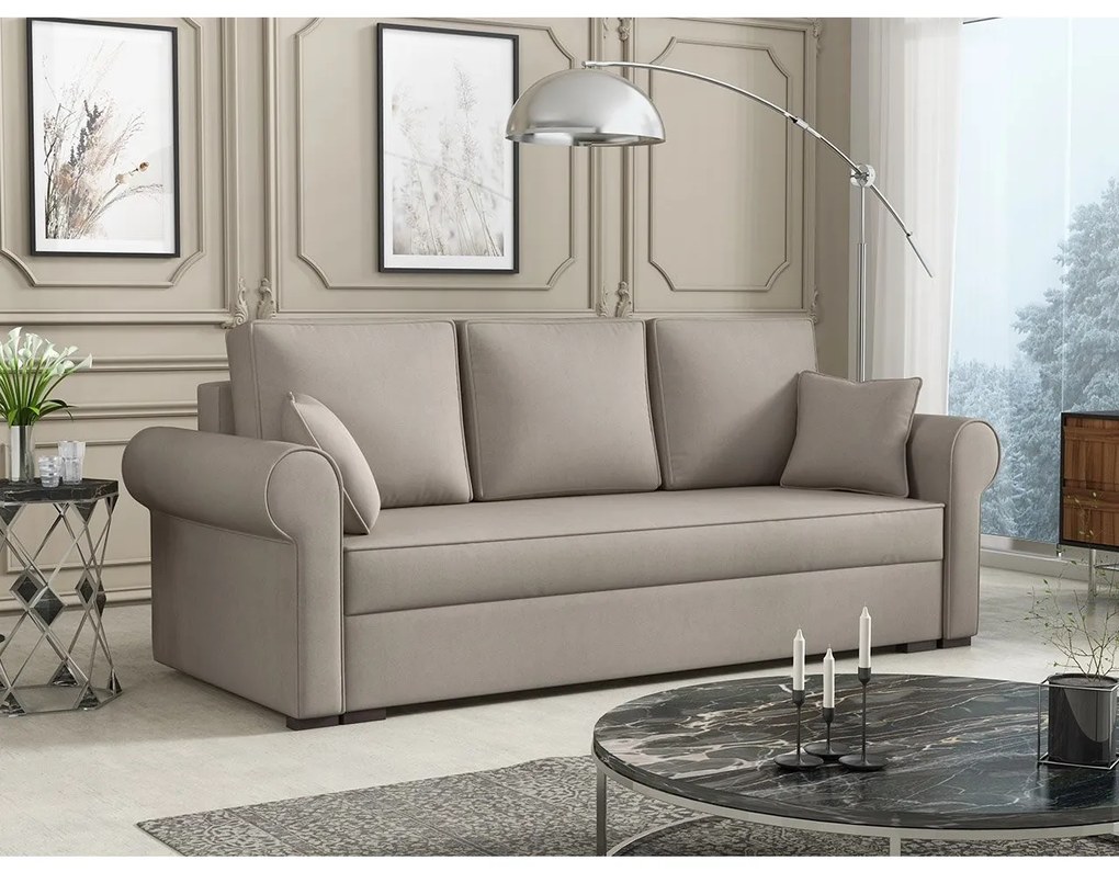 Canapea extensibilă Mosuria (Bej) (cu sp. depozitare). Promo -17%. 1105571