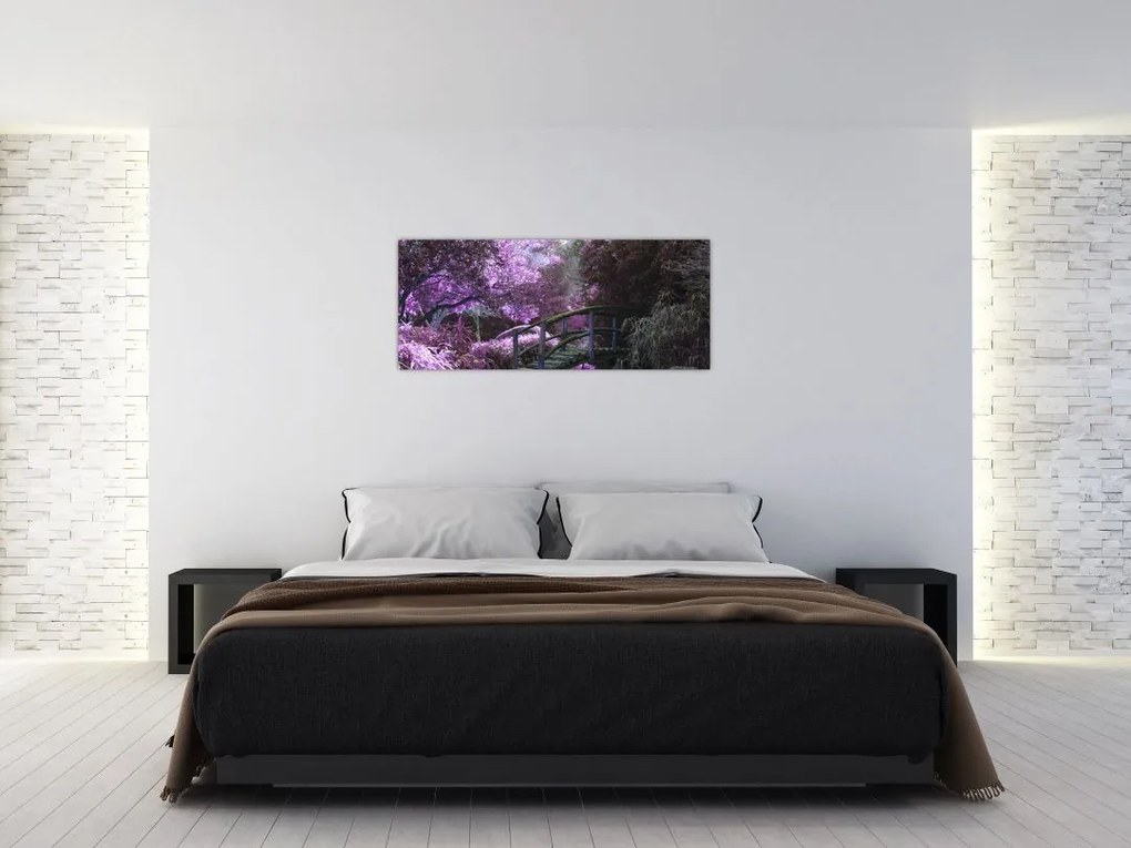 Tablou -cu grădina violetă (120x50 cm)