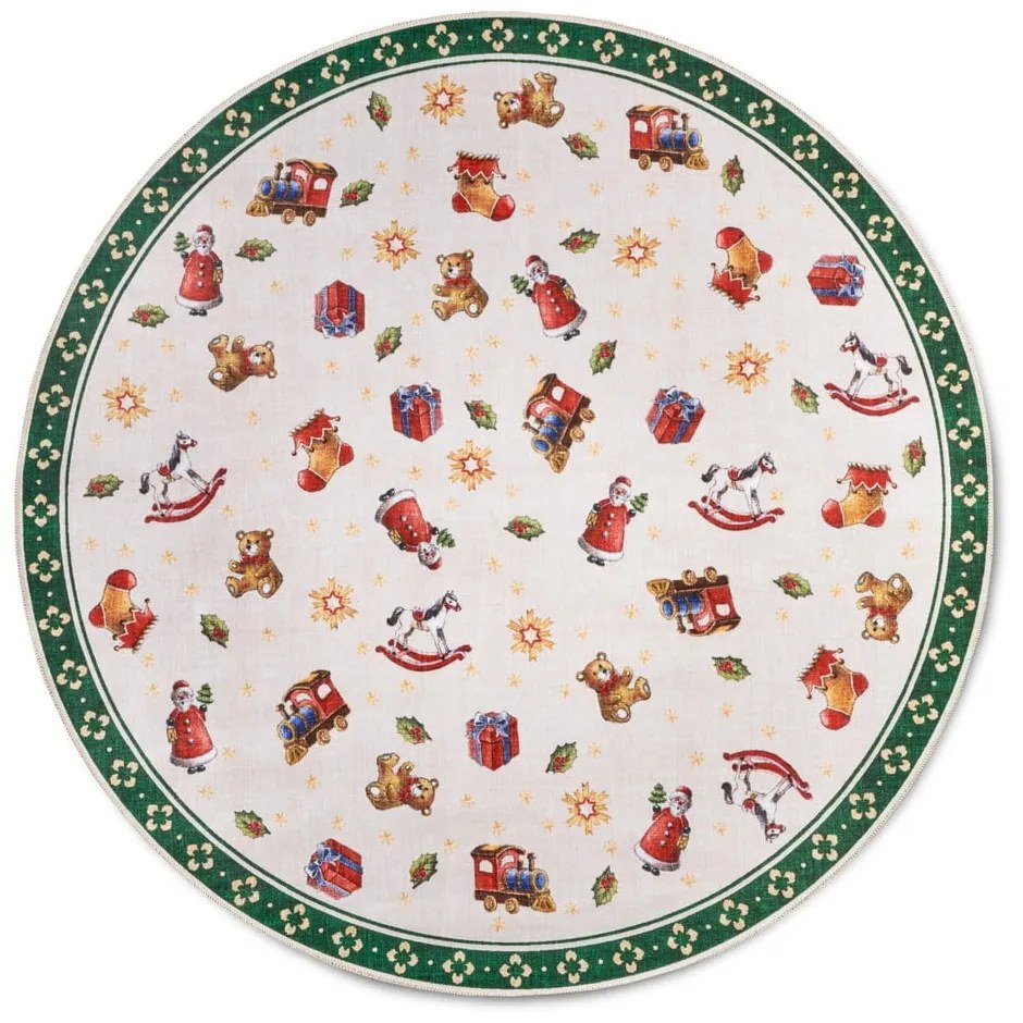 Covor verde rotund ø 150 cm cu model de Crăciun Green Christmas – Villeroy&amp;Boch