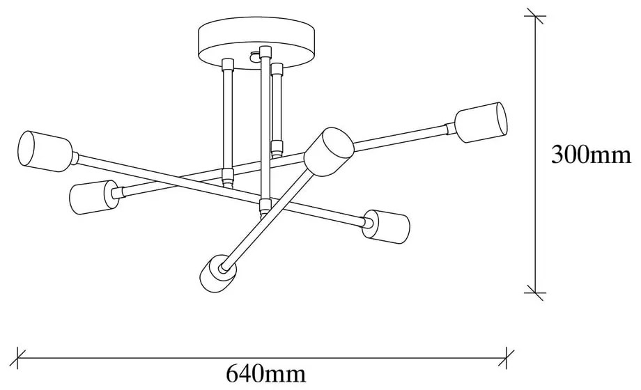 Plafonieră aurie 64x64 cm Flower – Opviq lights