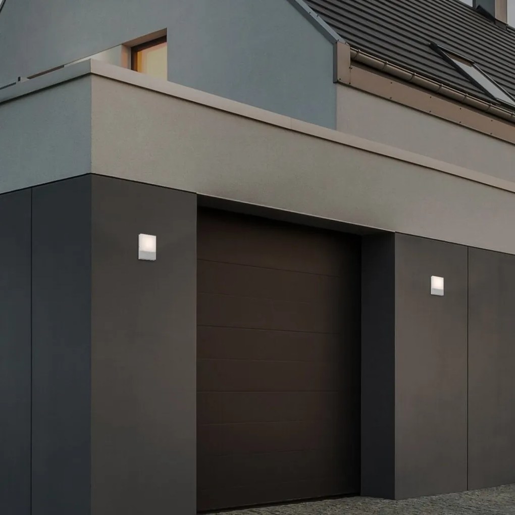 Aplica LED iluminat exterior, Protectie IP44, Gimone alb
