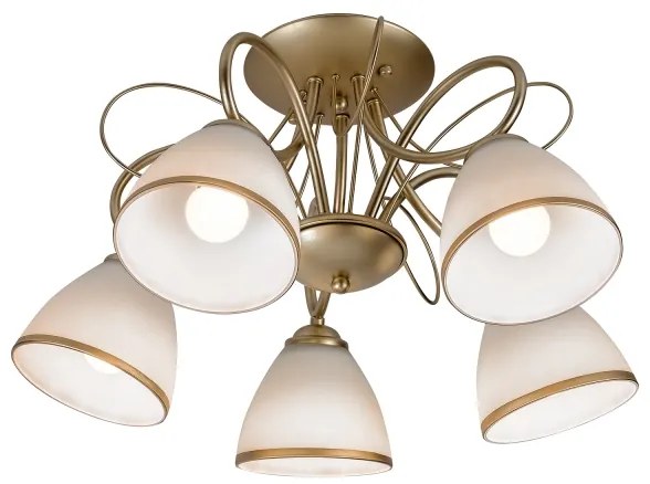 Brilagi - Plafonieră aplicată FRED, 5x E27 / 60W / 230V, Ø 59 cm, auriu