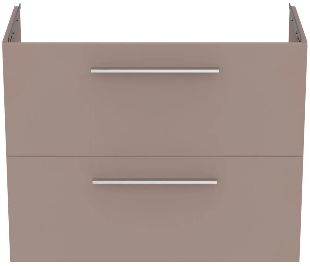 Dulap baza lavoar, 80x38x63 cm, 2 sertare, bej mat Gri-Bej