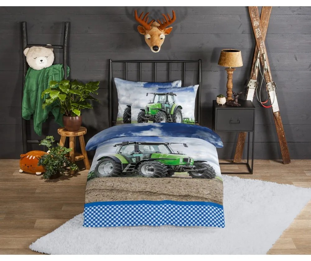 Lenjerie de pat pentru copii din flanelă pentru pat de o persoană 140x200 cm Strong – Good Morning