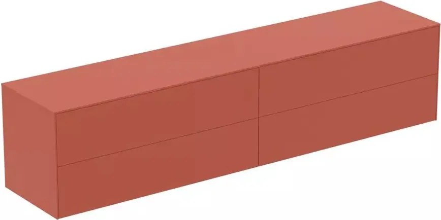 Dulap baza suspendat Ideal Standard Atelier Conca  rosu - oranj mat 4 sertare cu blat 240 cm