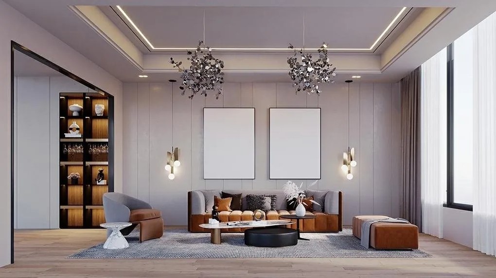 Lustra moderna design deosebit Monede 1 crom