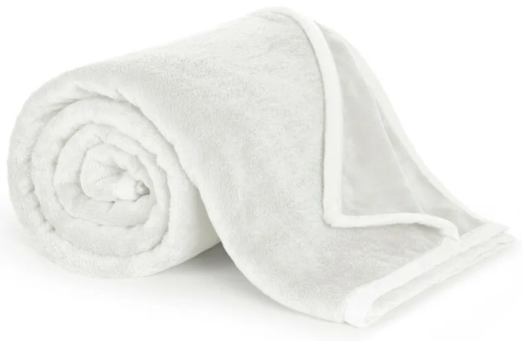 Bellatex Pătură Korall micro albă, 150 x 200 cm