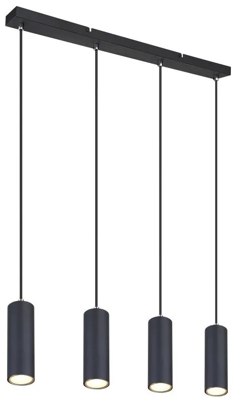Lustra cu 4 pendule design modern ROBBY negru