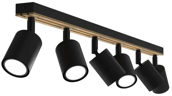 Spot TERRA 6xGU10/8W/230V negru