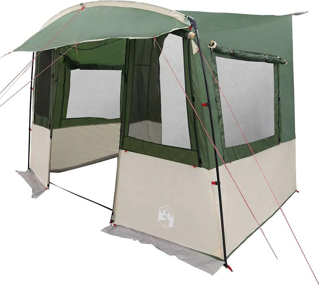 vidaXL Cort de spate pentru Caravană Verde 352 x 250 x 240 cm