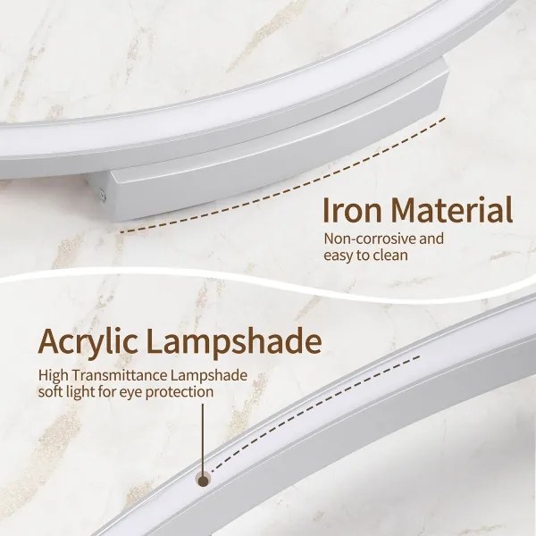 Brilagi - Corp de iluminat LED dimabil PORTOFINO LED/85W/230V Ø 120 cm argintiu+telecomandă