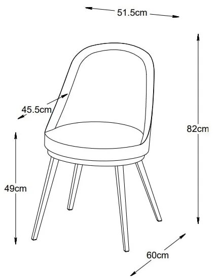 Scaun de dining bej Gain – Unique Furniture