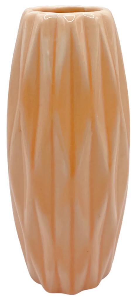 Vaza ceramica Taylor 13cm, Roz somon