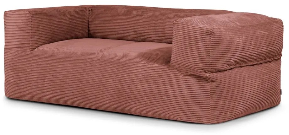 Fotoliu bean bag cărămiziu cu tapițerie din catifea reiată Sofa MooG – SLOWDOWN