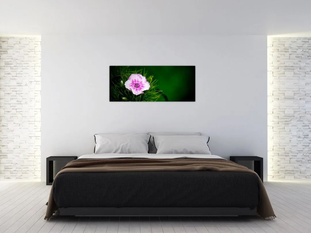 Tablou cu floare roz (120x50 cm)