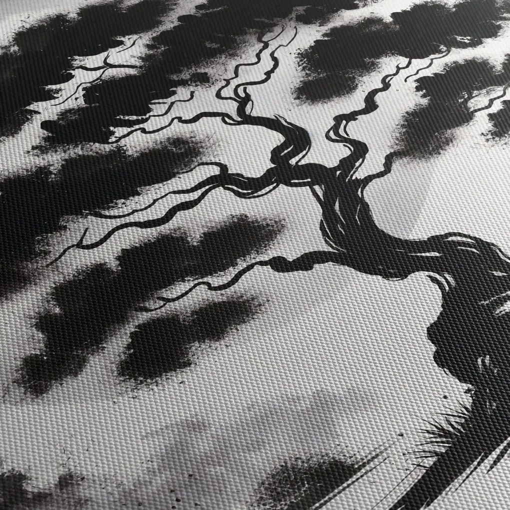 Tablou – Bonsai alb-negru (90x60 cm)