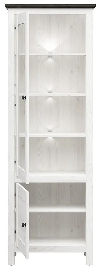 Vitrină Hesen REG1W1D/20/7 (cu iluminat LED) (zadă sibiu deschis + Pin larico). 1062516