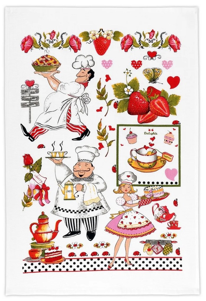 Prosop de bucătărie Bellatex Chef, 40 x 60 cm, set de 2 buc.