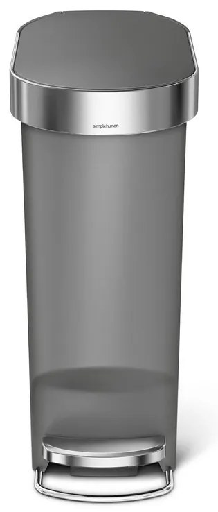 Coș cu pedale Slim 40 l, gri