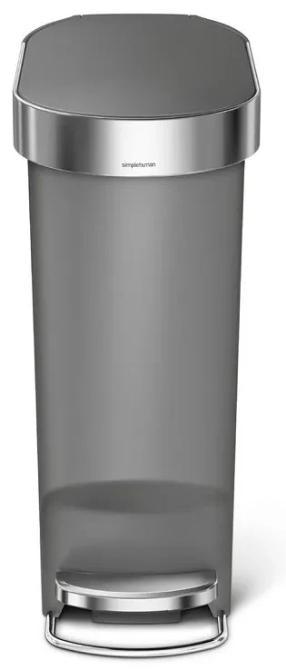 Coș cu pedale Slim 40 l, gri