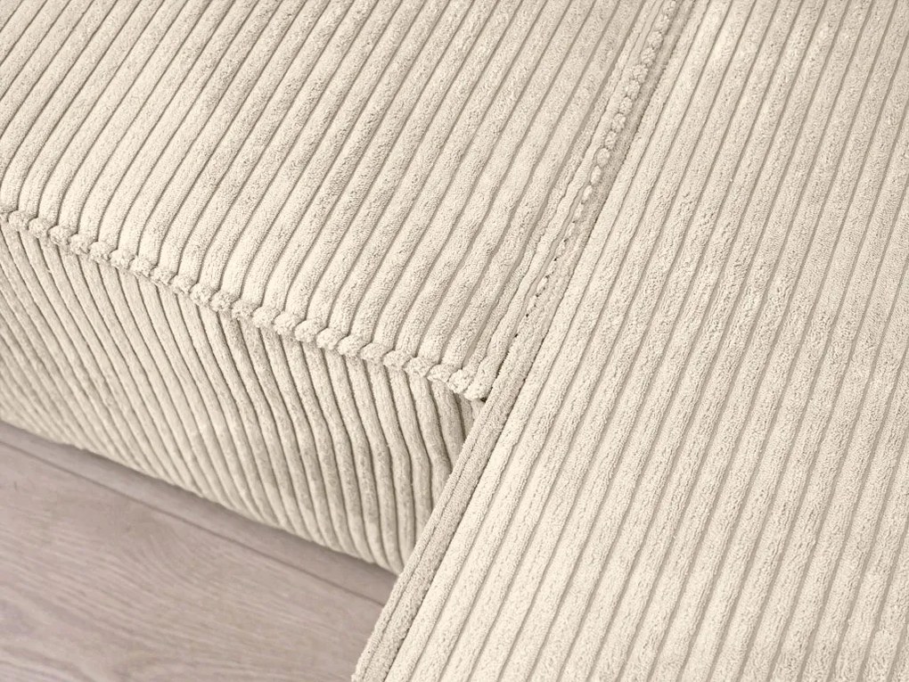 Canapea colt extensibila SMART COSARO crem, cu colt bilateral + 2 perne CADOU