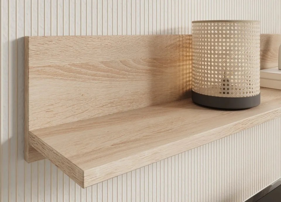 Raft suspendat Ravi, ADRK Furniture (Culoare: Alb / Alb)