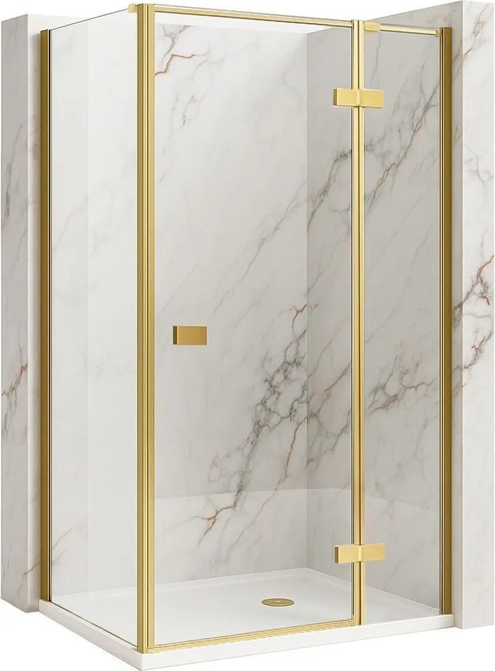 Cabina de dus Rea Atlas 100x90 Brush Gold