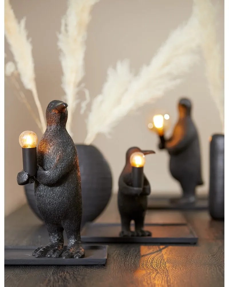 Veioză negru-mat (înălțime 24 cm) Penguin – Light &amp; Living