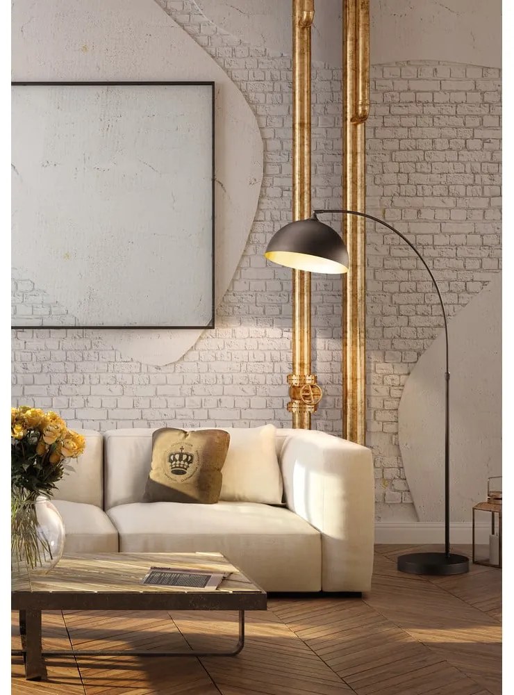 Lampadar negru cu abajur din metal (înălțime 200 cm) Leitung – Fischer &amp; Honsel