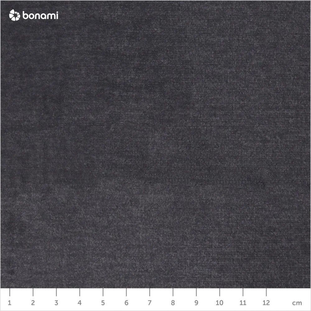 Colțar gri închis extensibil/cu spațiu de depozitare cu tapițerie din catifea (cu colț pe partea stângă/în formă de ”L”) Laurence – ELTAP