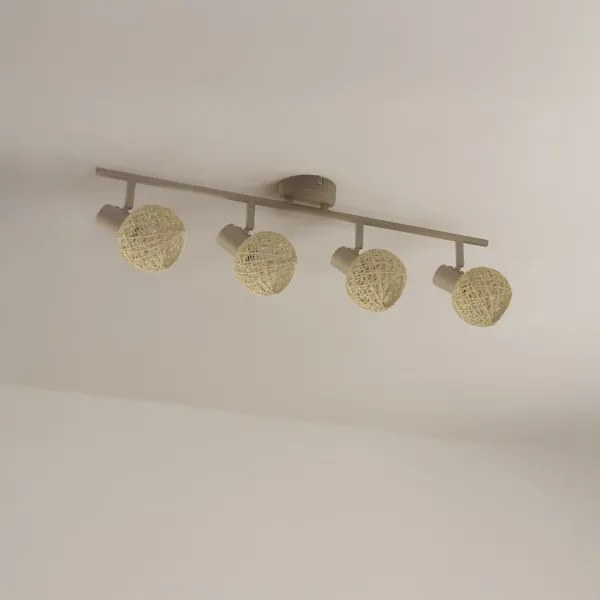 Plafonieră cu spoturi DEX 4xE14/10W/230V bej/crem