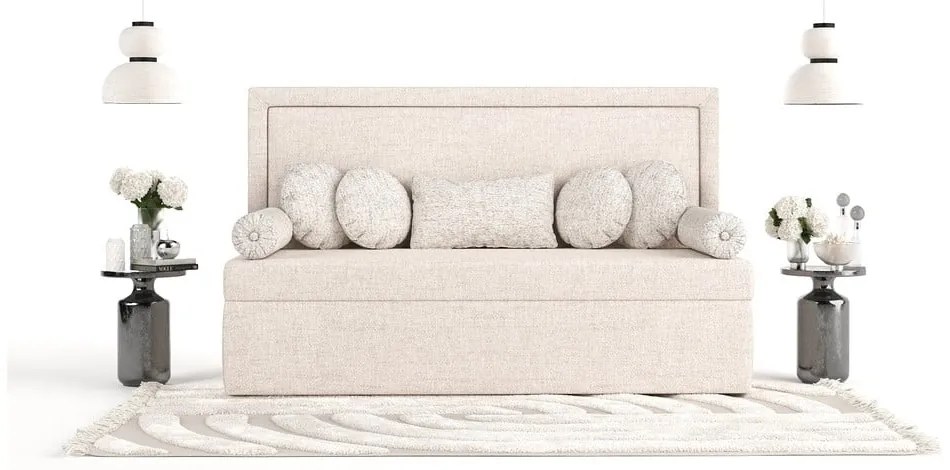 Pat bej tapițat 80x200 cm Scala – Maison de Rêve