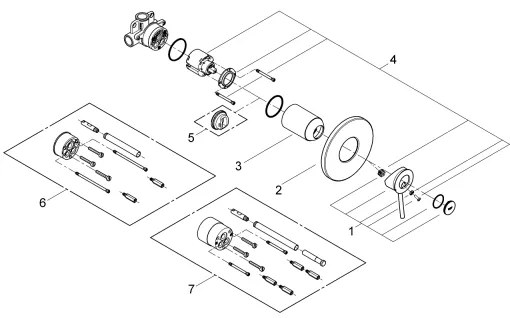GROHE 29048000 - Baterie de duș BAUCLASSIC, crom lucios