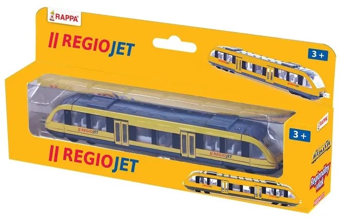 Tren galben RegioJet regional metal/plastic