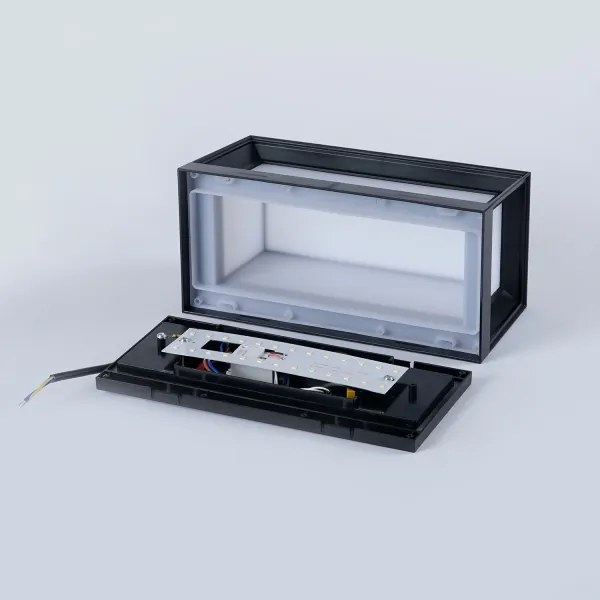 Brilagi - Aplică LED de exterior cu senzor PARKER, 12W/230V, negru, IP44