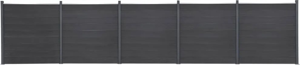 vidaXL Set panouri pentru gard, gri, 872x186 cm, WPC