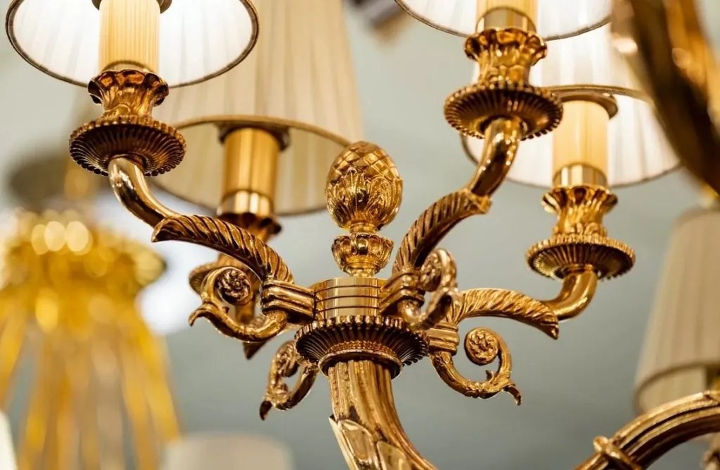 Candelabru XXL clasic LUX realizat manual Amber