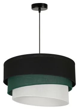 Lustră pe cablu Duolla TRIO 1xE27/15W/230V d. 45 cm negru/verde/alb