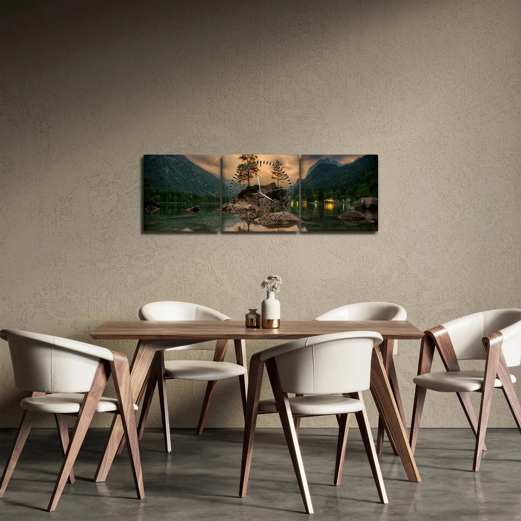 Tablou frumos cu peisaj (cu ceas) (90x30 cm)