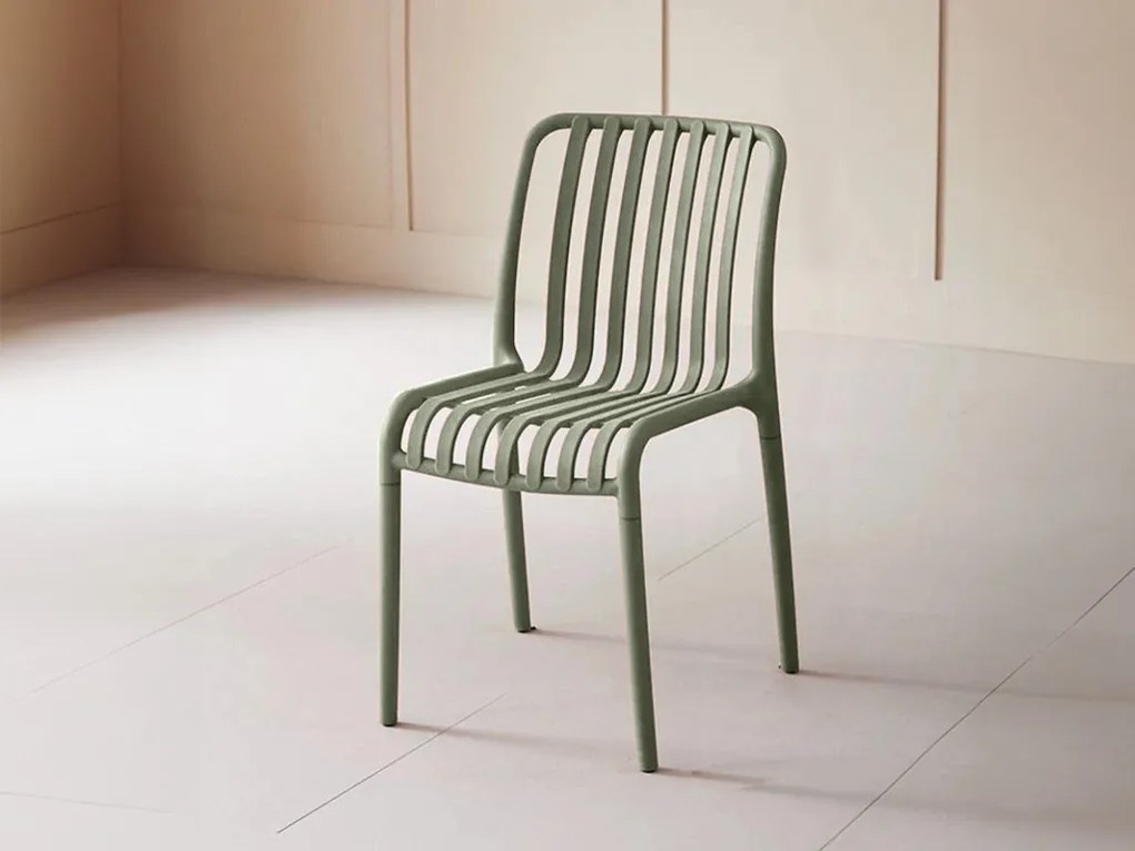 Scaun din plastic TREGO, verde