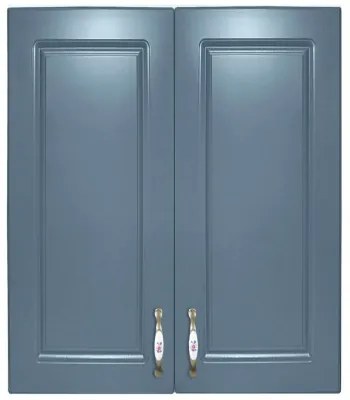 Corp superior 62 cu 2 usi Zebra MDF albastru drept