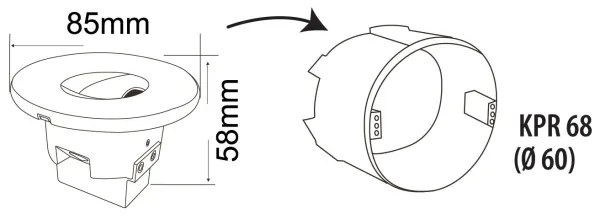 Corp de iluminat LED de exterior pentru scări DECENTLY LED/1,5W/230V IP44 alb