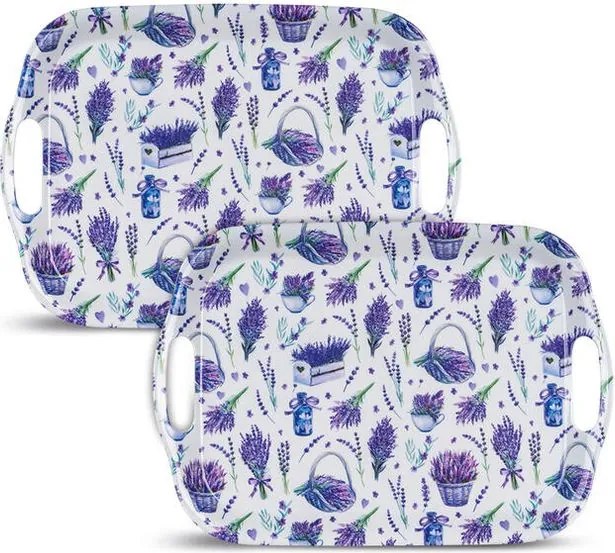 BANQUET Set de tăvi din melamină LAVENDER 36 x 25,5 cm 2 buc