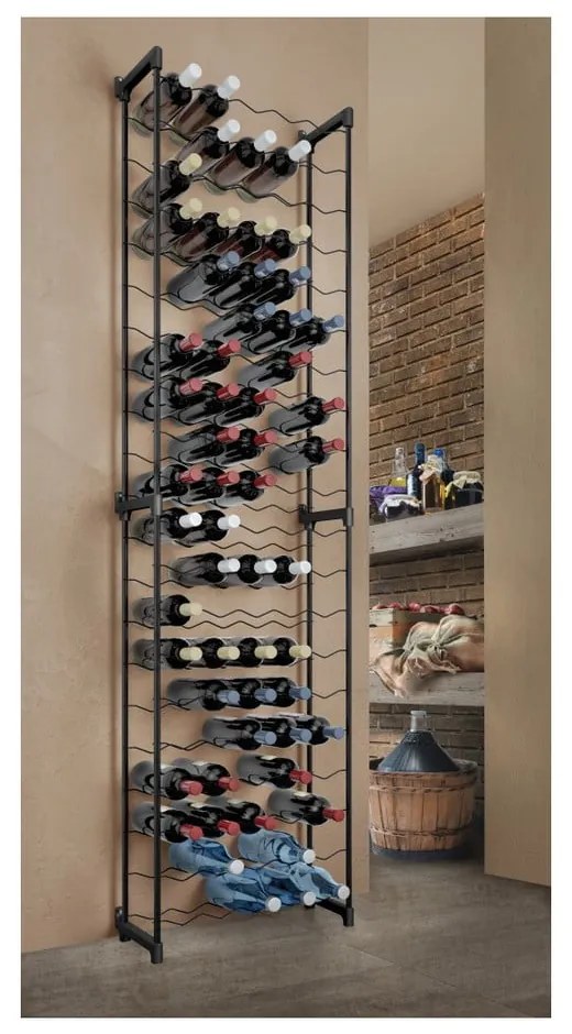 Suport de vin din metal gri pentru 50 de sticle Barbera – Metaltex